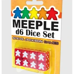 Dice>Set of 8 D6 Meeple Dice - Red - Your Source for Gaming Essentials