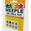 Dice>Set of 8 D6 Meeple Dice - White - Your Source for Gaming Essentials