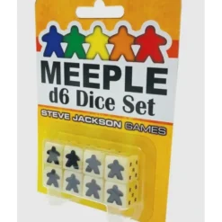 Dice>Set of 8 D6 Meeple Dice - White - Your Source for Gaming Essentials