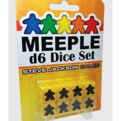 Dice>Set of 8 D6 Meeple Dice - Yellow - Your Source for Gaming Essentials