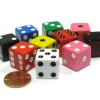 Dice>Set of 10 D6 16mm Assorted Dice-White Blue Green Yellow Pink(2) Black(2) Red(2) - Your Source for Gaming Essentials