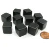 Dice>Set of 10 D6 16mm Blank Opaque Dice - Black - Your Source for Gaming Essentials