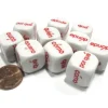 Dice>Set of 10 D6 16mm Educational Spanish Interrogative Questions Dice- White w/ Red - Your Source for Gaming Essentials