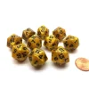 Dice>Set of 10 D20 19mm Olympic Pearlized Dice - Gold with Black Numbers - Your Source for Gaming Essentials