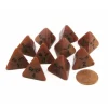 Dice>Set of 10 D4 18mm Olympic Pearlized Dice - Bronze with Black Numbers - Your Source for Gaming Essentials