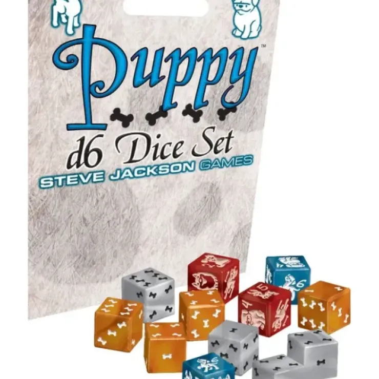 Dice>Set of 12 D6 16mm Puppy Dice - Your Source for Gaming Essentials