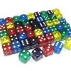 Dice>Set of 50 D6 16mm Rounded Transparent Dice- 10 of Blue Green Yellow Purple Red - Your Source for Gaming Essentials