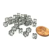 Dice>Set of 30 D6 5mm Transparent Rounded Corner Dice - Clear with Black Pips - Your Source for Gaming Essentials