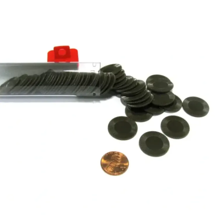 Cards>Set of 50 7/8" Easy Stacking Plastic Mini Playing Poker Chips - Brown - Your Source for Gaming Essentials