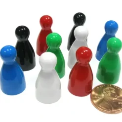 Board Games>Set of 10 Halma Pawns 25mm - 2 Each of Black Blue Green Red White - Your Source for Gaming Essentials