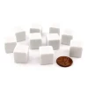 Dice>Set of 10 Opaque 6-Sided D6 White 16mm Blank Dice - Your Source for Gaming Essentials