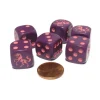 Dice>Set of 6 Unicorn 16mm D6 Round Edge Animal Dice - Purple with Pink Pips - Your Source for Gaming Essentials