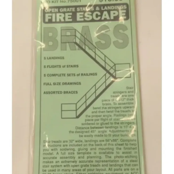 Sheepscot Scale Products 75001 Brass Fire Escape - Your Source for Gaming Essentials* Trains
