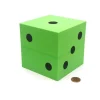 Dice>Single Huge Very Large 100mm Foam Dice (1 Piece) - Green with Black - Your Source for Gaming Essentials
