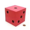 Dice>Single Huge Very Large 100mm Foam Dice (1 Piece) - Red with Black - Your Source for Gaming Essentials