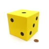 Dice>Single Huge Very Large 100mm Foam Dice (1 Piece) - Yellow with Black - Your Source for Gaming Essentials