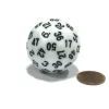Dice>Sixty-Sided D60 35mm Large Gaming Dice - White with Black Numbers - Your Source for Gaming Essentials