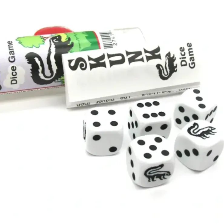 Dice>Skunk Dice Game 5 Dice Set with Travel Tube and Instructions - Your Source for Gaming Essentials