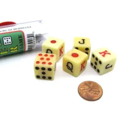 Dice>Spanish Poker Dice Game with 5 Dice Travel Tube and Gaming Instructions - Your Source for Gaming Essentials