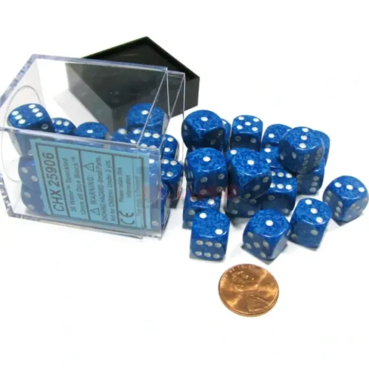 Dice>Speckled 12mm D6 Chessex Dice Block (36 Dice) - Water - Your Source for Gaming Essentials