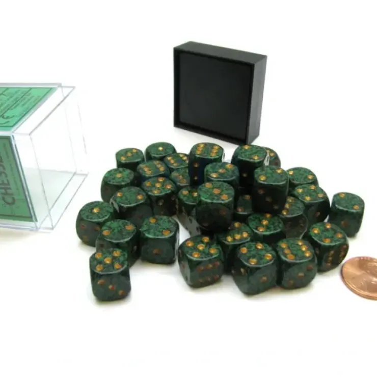 Dice>Speckled 12mm D6 Chessex Dice Block (36 Die) - Golden Recon - Your Source for Gaming Essentials