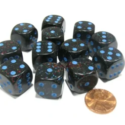 Dice>Speckled 16mm D6 Chessex Dice Block (12 Dice) - Blue Stars - Your Source for Gaming Essentials