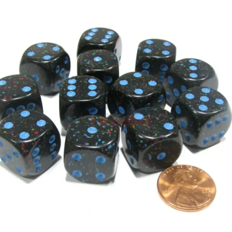 Dice>Speckled 16mm D6 Chessex Dice Block (12 Dice) - Blue Stars - Your Source for Gaming Essentials