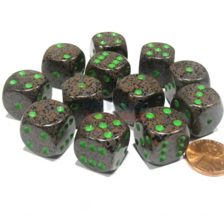 Dice>Speckled 16mm D6 Chessex Dice Block (12 Dice) - Earth - Your Source for Gaming Essentials