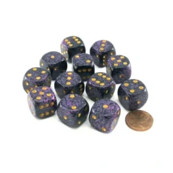 Dice>Speckled 16mm D6 Chessex Dice Block (12 Dice) - Hurricane - Your Source for Gaming Essentials