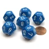 Dice>Speckled 18mm 12 Sided D12 Chessex Dice, 6 Pieces - Water - Your Source for Gaming Essentials