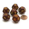 Dice>Speckled 18mm 12 Sided D12 Chessex Dice, 6 Pieces - Mercury - Your Source for Gaming Essentials