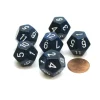 Dice>Speckled 18mm 12 Sided D12 Chessex Dice, 6 Pieces - Stealth - Your Source for Gaming Essentials
