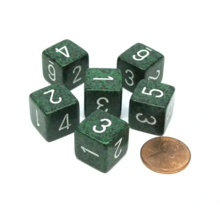 Dice>Speckled 15mm 6 Sided D6 Polyhedral Chessex Dice, 6 Pieces - Recon - Your Source for Gaming Essentials