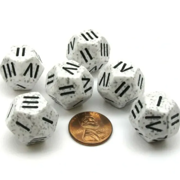 Dice>Speckled Roman Arctic Camo D4 Chessex Dice, 6 Pieces - Your Source for Gaming Essentials