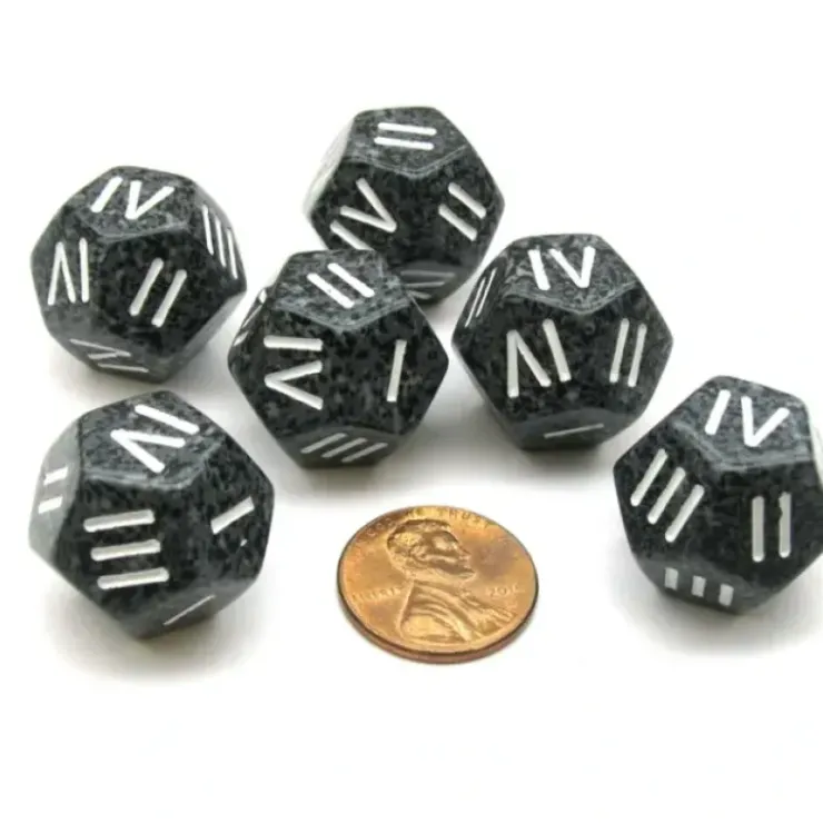 Dice>Speckled Roman Urban Camo D4 Chessex Dice, 6 Pieces Roman Numerals - Your Source for Gaming Essentials