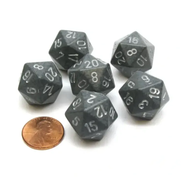 Dice>Speckled 20 Sided D20 Chessex Dice, 6 Pieces - Hi-Tech - Your Source for Gaming Essentials