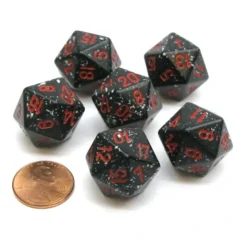 Dice>Speckled 20 Sided D20 Chessex Dice, 6 Pieces - Space - Your Source for Gaming Essentials