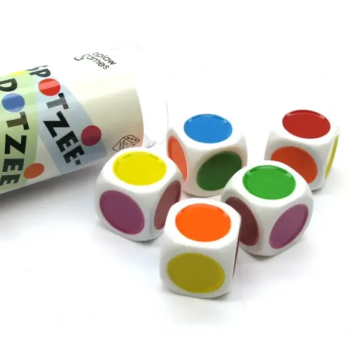 Dice>Spotzee-Dotzee: A Game of Colors and Counting 5 Dice Game Set with Travel Tube - Your Source for Gaming Essentials
