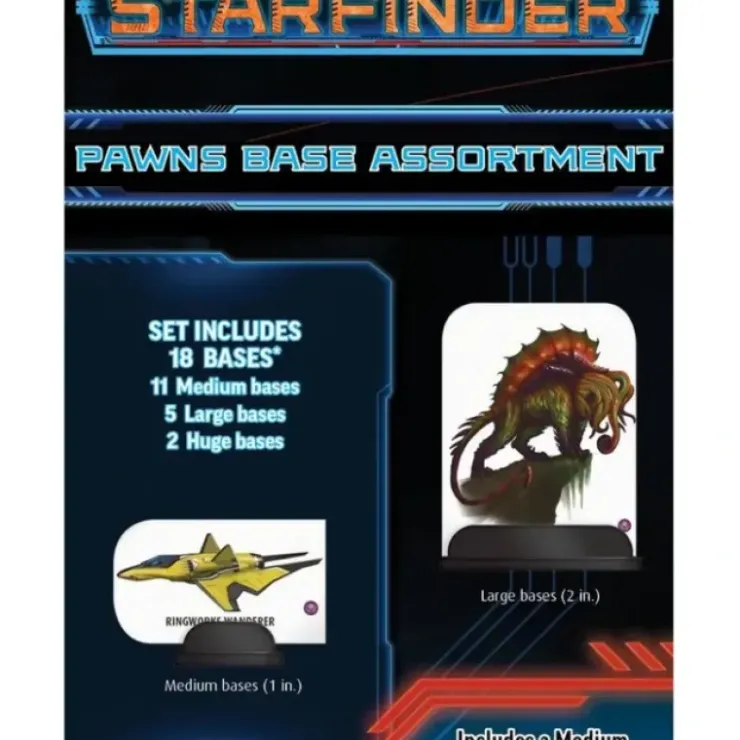 Tabletop Miniatures>Starfinder RPG Pawns - Base Assortment with 18 Pieces - Your Source for Gaming Essentials