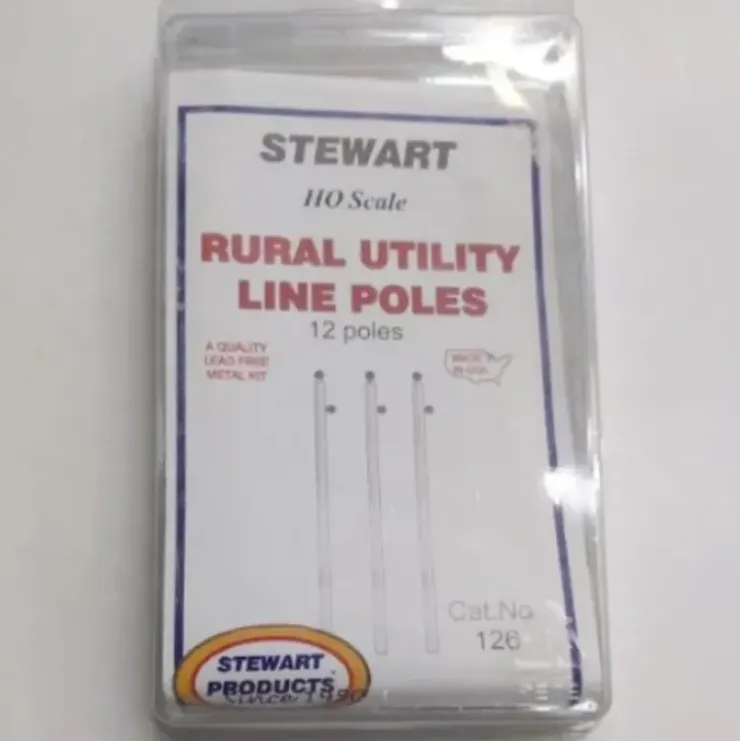 Stewart 126 HO 4-1/2" Rural Utility Poles (Pack of 12) - Your Source for Gaming Essentials* Trains