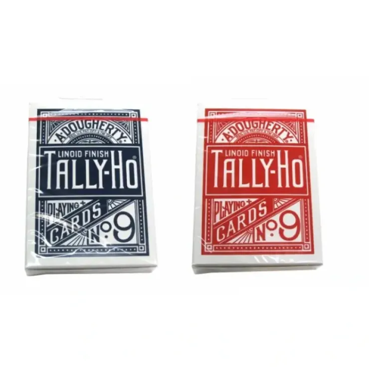 Cards>Tally-Ho, Fan Circle Back Style, Playing Cards - 1 Red and 1 Blue Deck - Your Source for Gaming Essentials