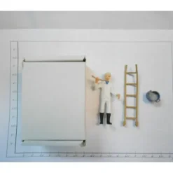 Taura Figures 13.16 White Metal Man With Spoon, Pot, And Ladder Figure - Your Source for Gaming Essentials* Trains