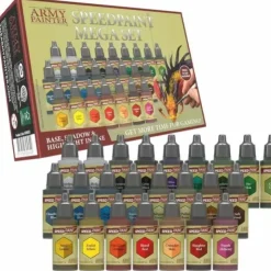 Tabletop Miniatures>The Army Painter Speedpaint: Mega Paint Set - 24 Paint Bottles and 1 Paintbrush - Your Source for Gaming Essentials