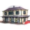 The N Scale Architect 40008 HO Central of New Jersey Two-Story Station Kit - Your Source for Gaming Essentials* Trains