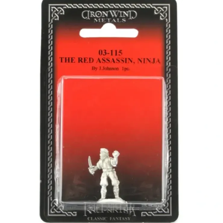 Tabletop Miniatures>The Red Assassin Ninja #03-115 Classic Ral Partha Fantasy RPG Metal Figure - Your Source for Gaming Essentials