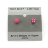 Dice>Tiny 5mm Post Stud Dice Earrings - Opaque Pink with White Pips - Your Source for Gaming Essentials