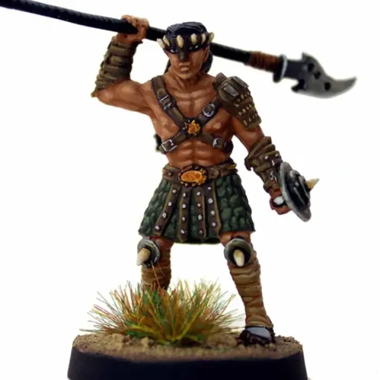 Tabletop Miniatures>Traazorite: Pit Fighter - Unpainted 32mm Scale Freeblades Metal Figure - Your Source for Gaming Essentials