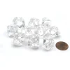 Dice>Translucent 16mm D10 (0-9) Chessex Dice, 10 Pieces - Clear with White Numbers - Your Source for Gaming Essentials