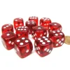 Dice>Translucent 16mm D6 Chessex Dice Block (12 Die) - Red with White Pips - Your Source for Gaming Essentials