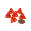Dice>Translucent 18mm 4 Sided D4 Chessex Dice, 6 Pieces - Orange with White Numbers - Your Source for Gaming Essentials